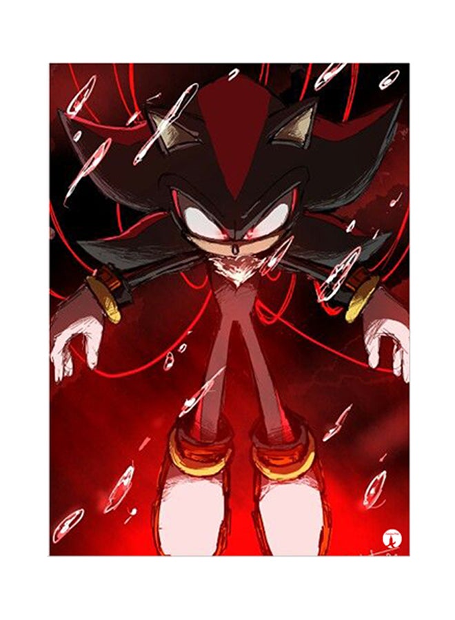 Video Game Sonic Metal Plate Poster Multicolour 15 x 20cm