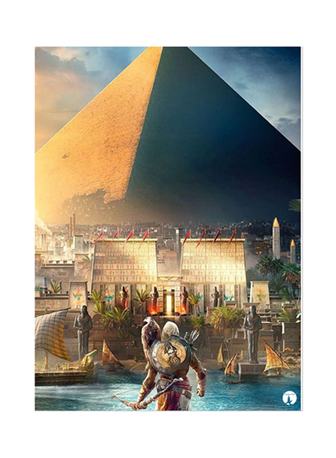 بي بي ملصق معدني بطبعة من لعبة الفيديو Assassin's Creed متعدد الألوان 15 x 20سم