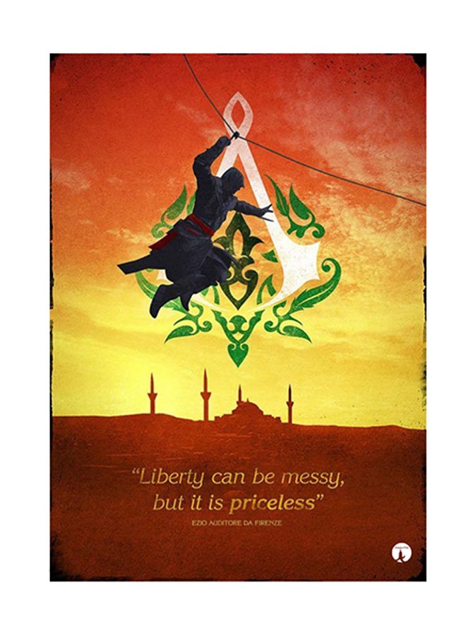 Video Game Assassin's Creed Metal Plate Poster Multicolour 15 x 20cm