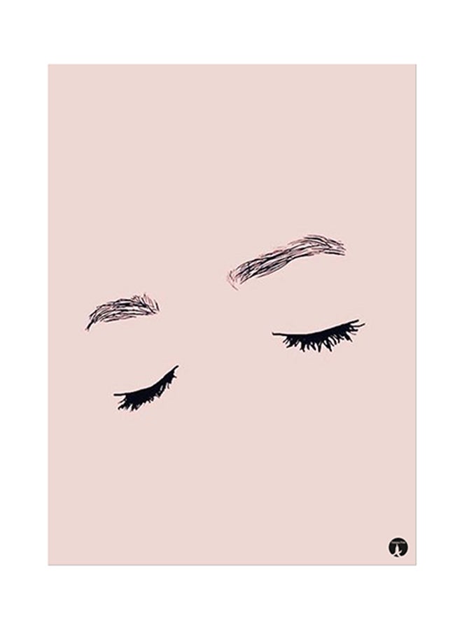 BP Eyes Metal Plate Poster Pink/Black 15 x 20cm