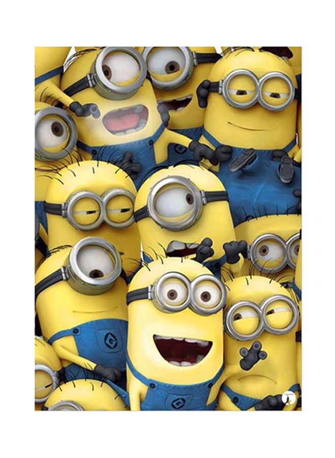 بي بي ملصق من صفيح معدني لشخصيات Minions متعدد الألوان 15 x 20سم