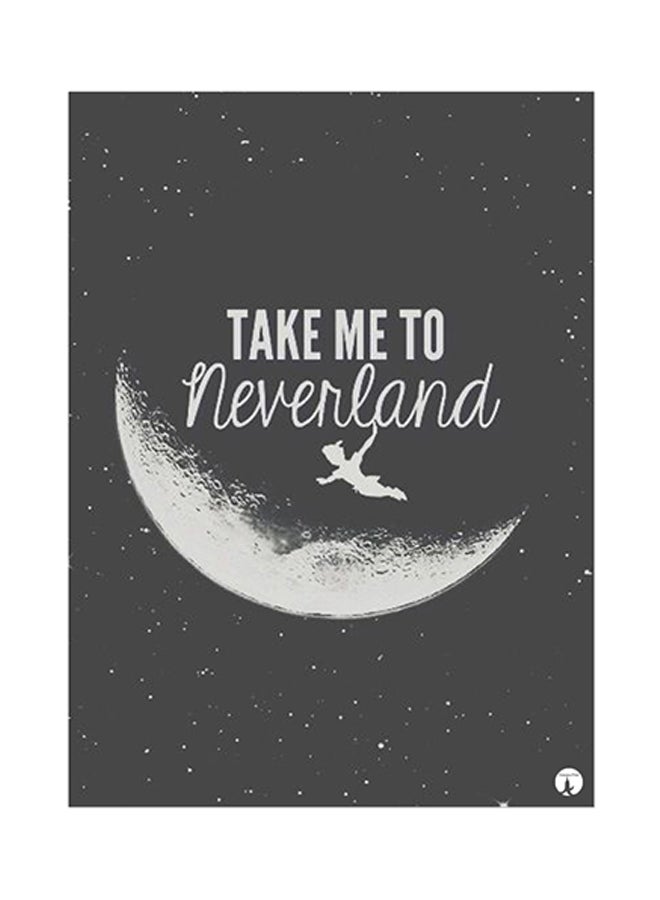 English Phrases Metal Plate Poster Grey/White 15 x 20cm