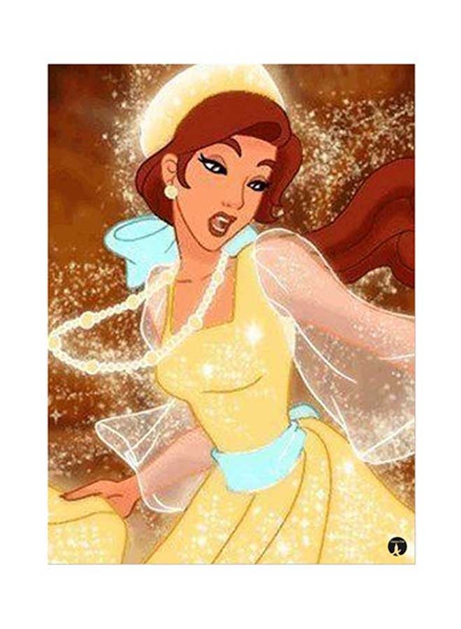 بي بي ملصق لوحة معدنية مزين بطبعة من فيلم "Anastasia" متعدد الألوان 15 x 20سم