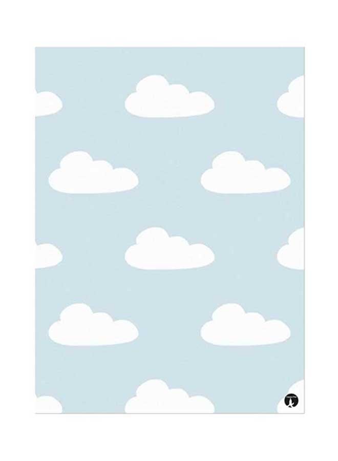 BP Clouds Metal Plate Poster Blue/White 15 x 20cm