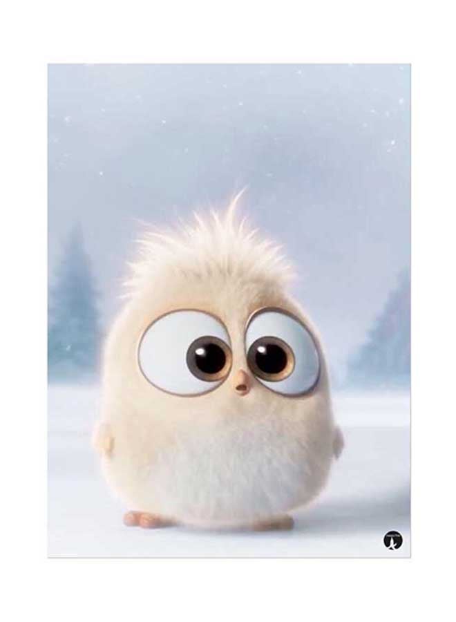 ملصق من صفيح معدني شكل طائر متعدد الألوان 15 x 20سم