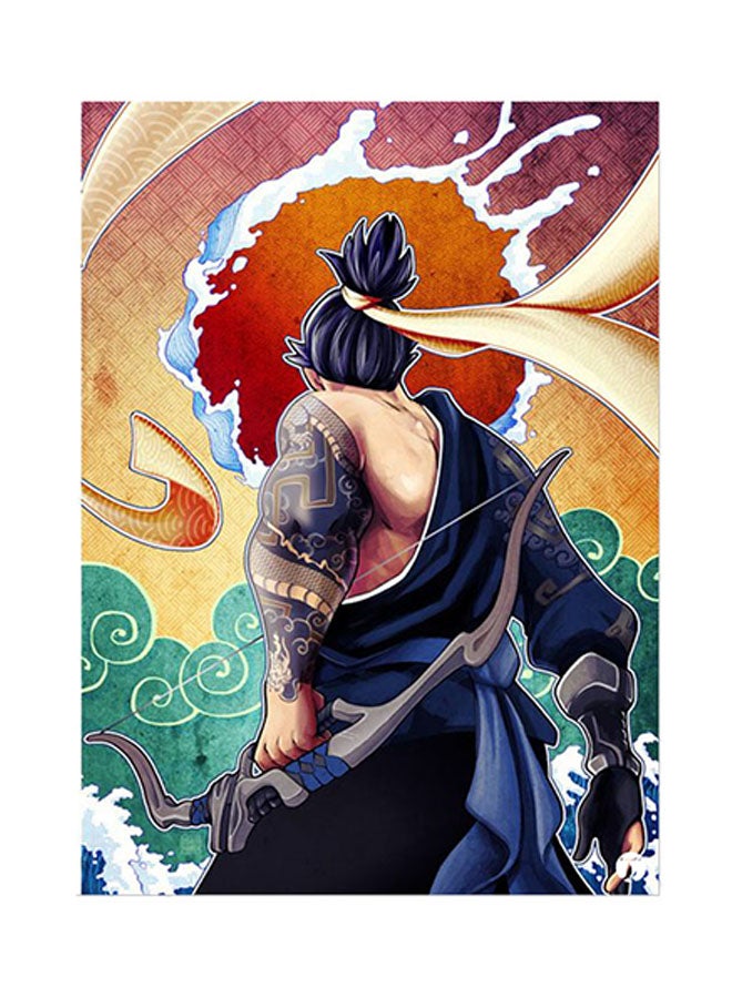 بي بي ملصق لوحات معدنية برسمة لعبة الفيديو Overwatch متعدد الألوان 15 x 20سم 