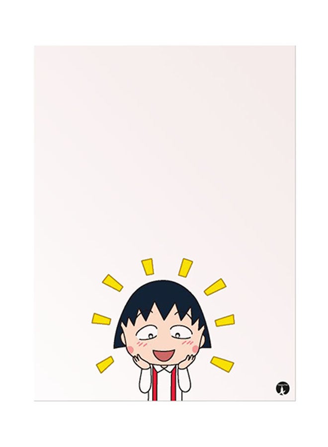 BP Anime Chibi Maruko Chan Metal Plate Poster Multicolour 15 x 20cm