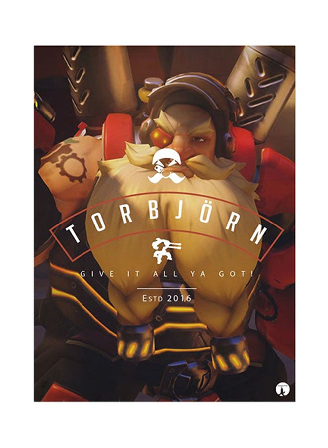 بي بي ملصق لوحات معدنية برسمة لعبة الفيديو Overwatch متعدد الألوان 15 x 20سم