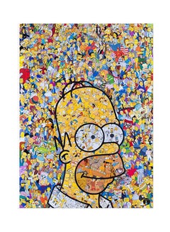 بي بي ملصق مصنوع من رقاقة معدنية بتصميم مستوحى من مسلسل "The Simpsons" متعدد الألوان 15 x 20سم 