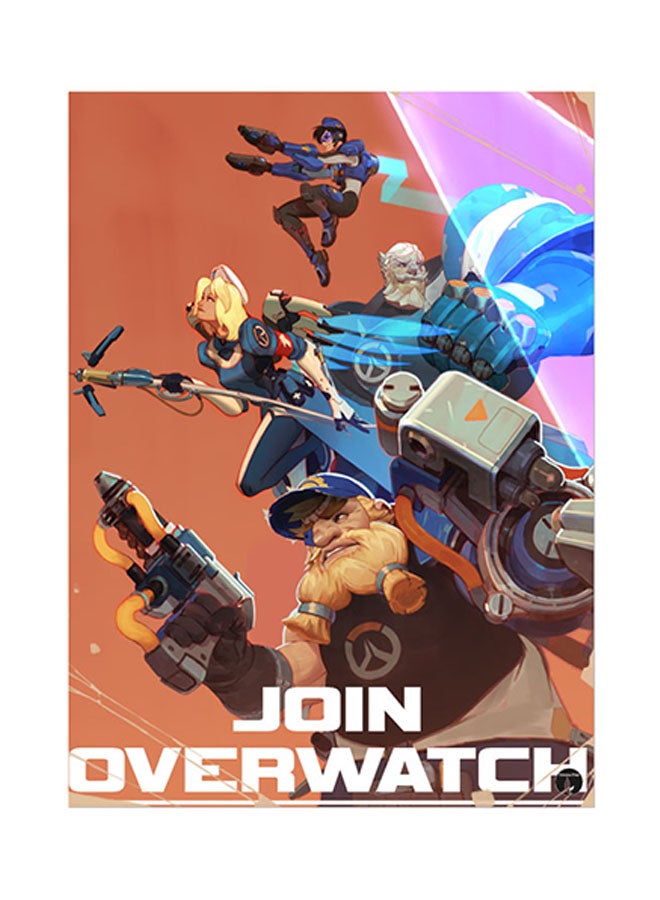 Video Game Overwatch Metal Plate Poster Multicolour 15 x 20cm