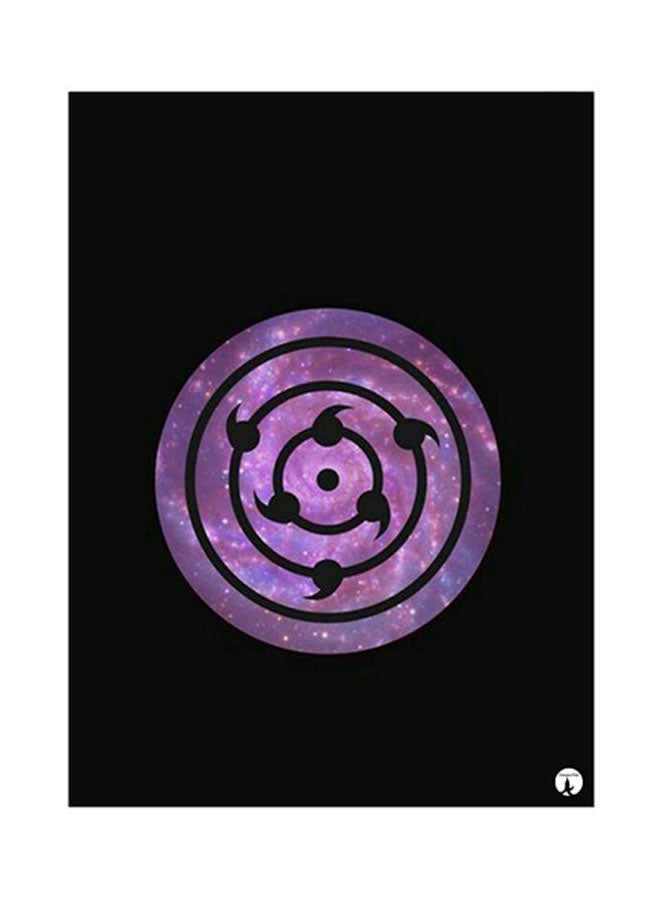 BP Anime Naruto Metal Plate Poster Purple/Black 15 x 20cm