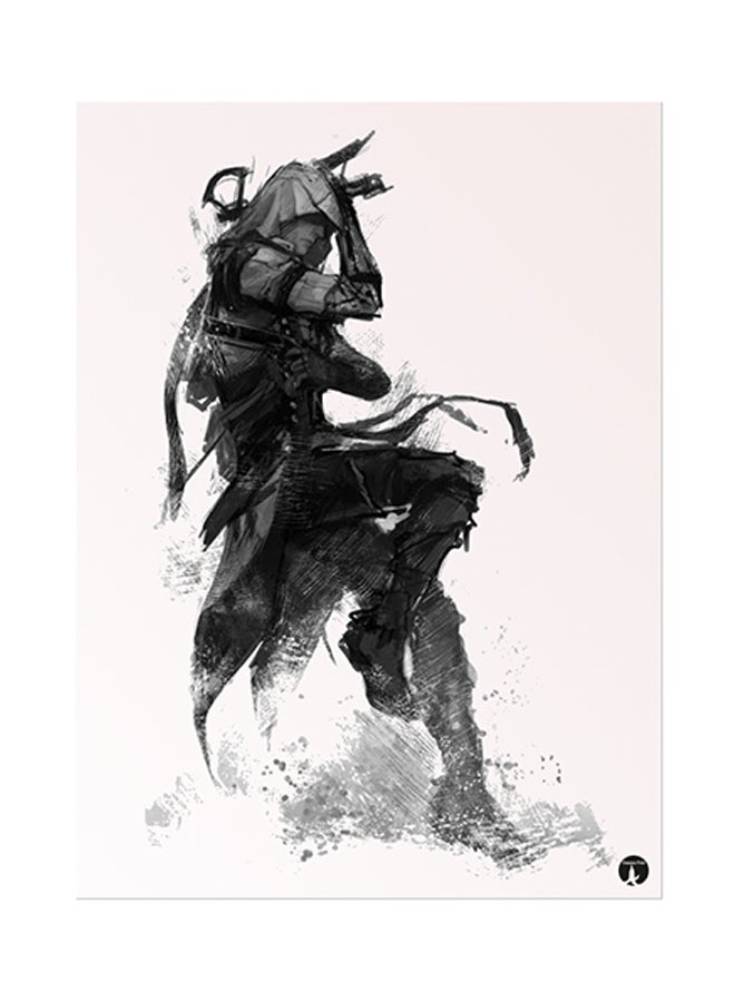 BP Video Game Assassin's Creed Metal Plate Poster Black/White 15 x 20cm