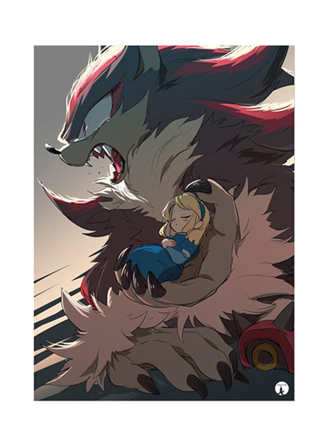 ملصق معدني بطبعة من لعبة الفيديو Sonic متعدد الألوان 15 x 20سم