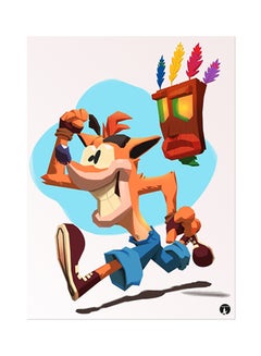 Video Game Crash Metal Plate Poster Multicolour 15 x 20cm