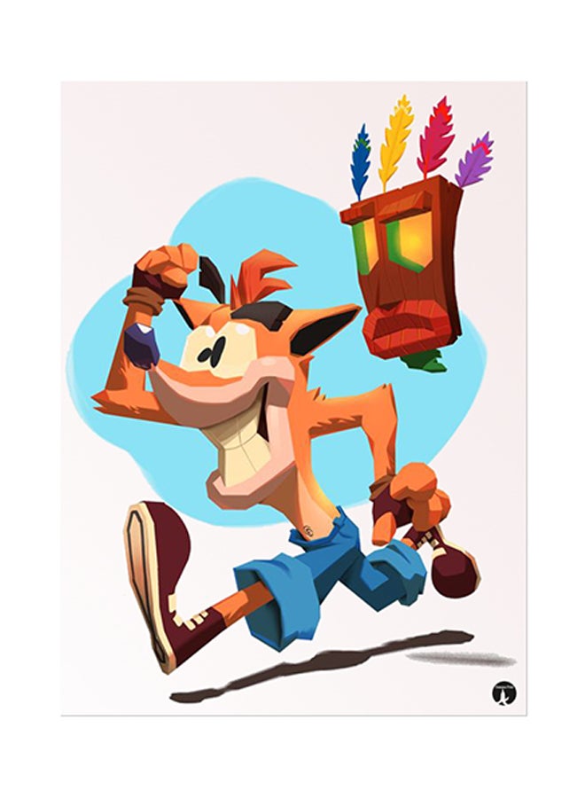 BP - Video Game Crash Metal Plate Poster Multicolour 15 x 20cm - Image 1