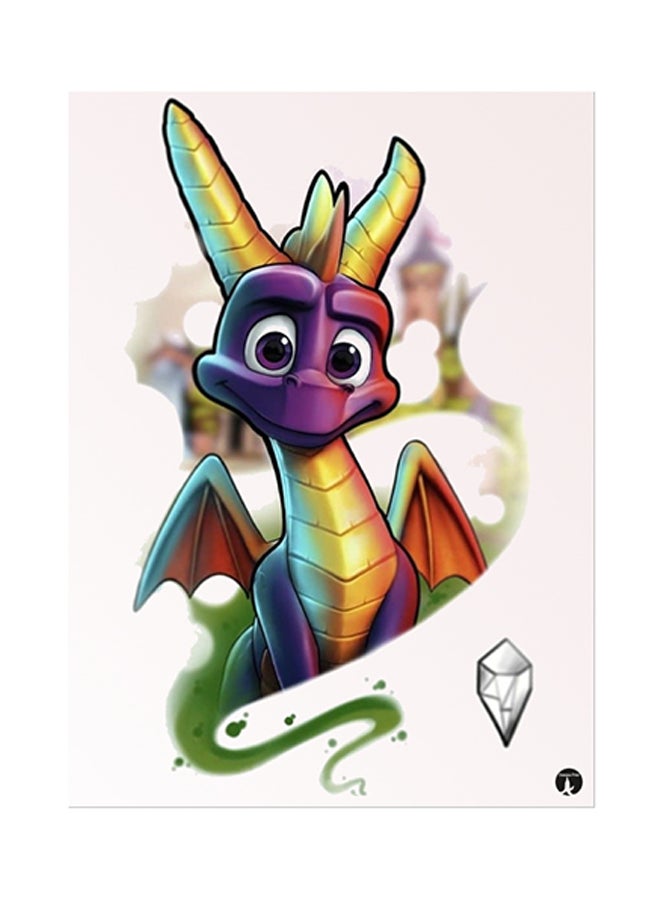 Video Game Spyro Metal Plate Poster Multicolour 15 x 20cm
