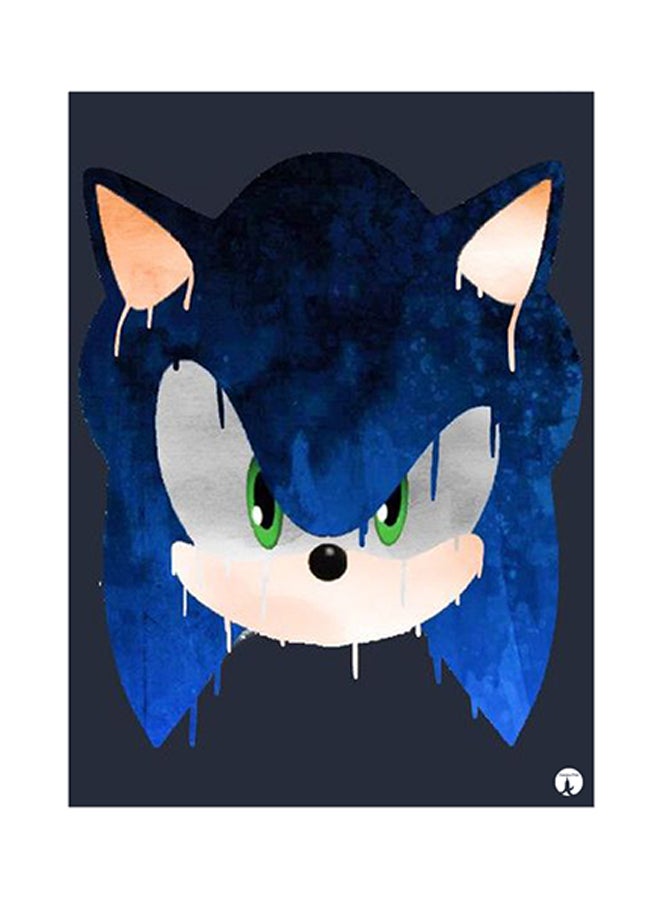 Video Game Sonic Metal Plate Poster Multicolour 15 x 20cm