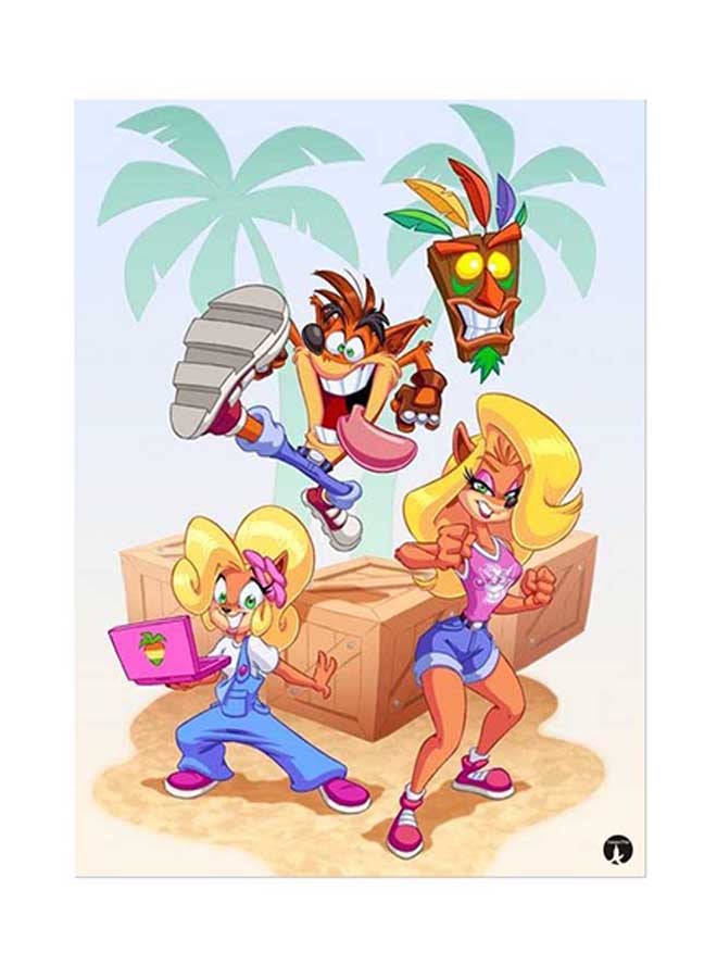 BP Video Game Crash Metal Plate Poster Multicolour 15 x 20cm