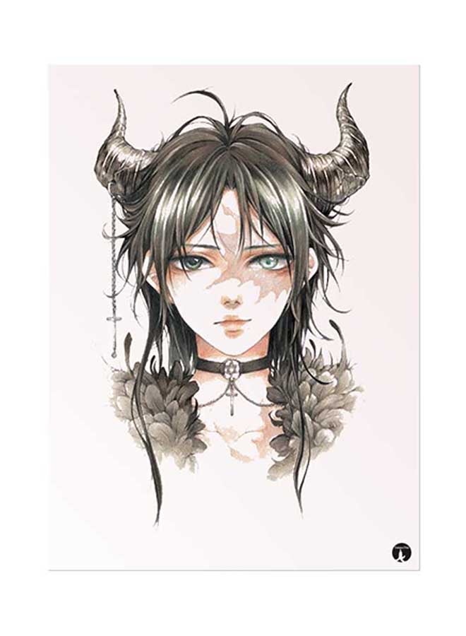 ملصق مصنوع من رقاقة معدنية بتصميم مسلسل الرسوم المتحركة "Magi" متعدد الألوان 15 x 20سم