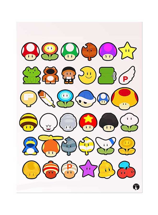 BP Video Game Super Mario Metal Plate Poster Multicolour 15 x 20cm