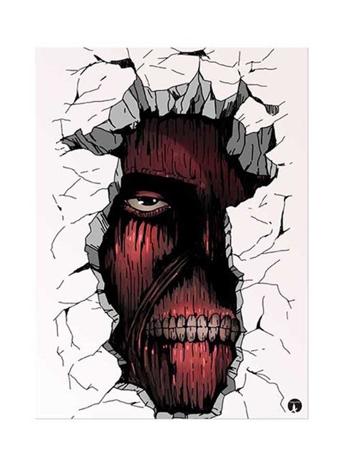 Anime Attack On Titan Metal Plate Poster Multicolour 15x20centimeter