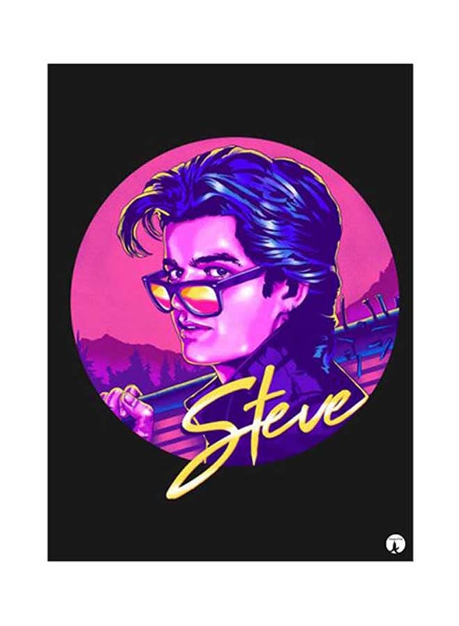 بي بي ملصق معدني بتصميم مُسطح على شكل شخصيات مسلسل "Stranger Things" متعدد الألوان 15 x 20سم