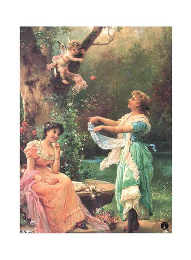 بي بي ملصق مُسطح مصنوع من رقاقة معدنية بتصميم فني كلاسيكي متعدد الألوان 15 x 20سم