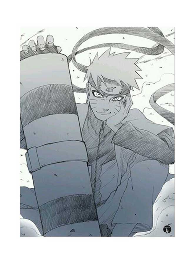 BP Anime Naruto Metal Plate Poster Grey/White 15 x 20cm