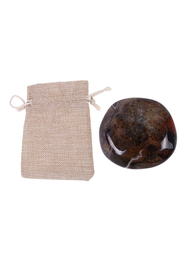 Natural Agate Crystal Stone Brown - Image 1