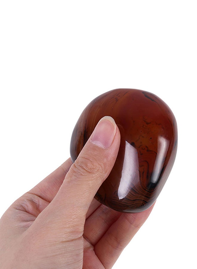 Natural Agate Crystal Stone Brown - Image 2