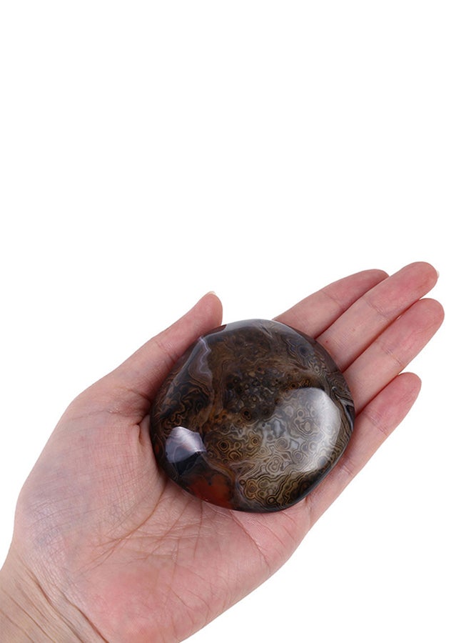 Natural Agate Crystal Stone Brown - Image 3