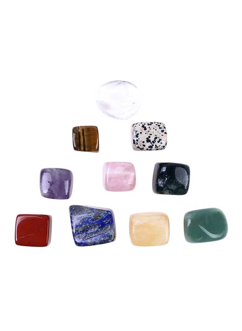 10-Piece Natural Crystal Gemstone Multicolour 15.00x2.00x10.64cm