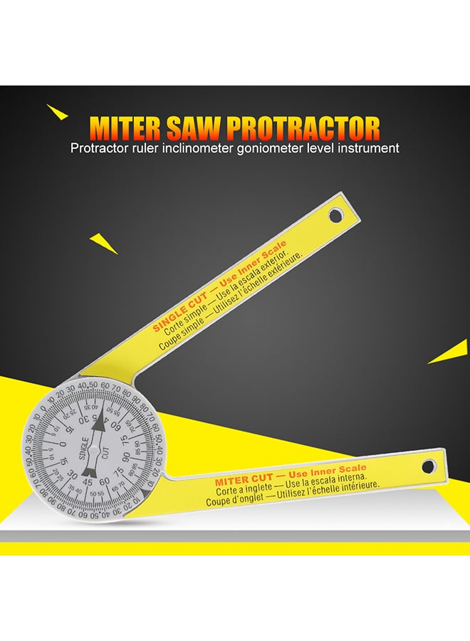 Plastic Pusher Miter  Saw Protractor Gage Digital Scale Yellow  - Image 4