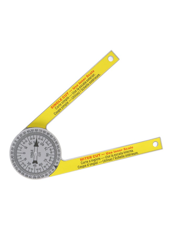 Plastic Pusher Miter  Saw Protractor Gage Digital Scale Yellow  - Image 1