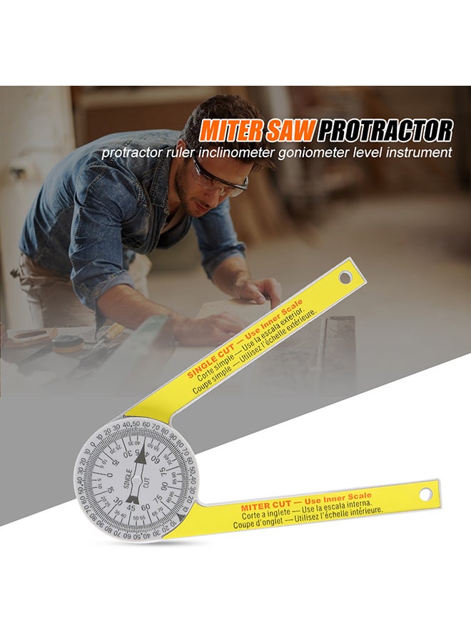 Plastic Pusher Miter  Saw Protractor Gage Digital Scale Yellow  - Image 5