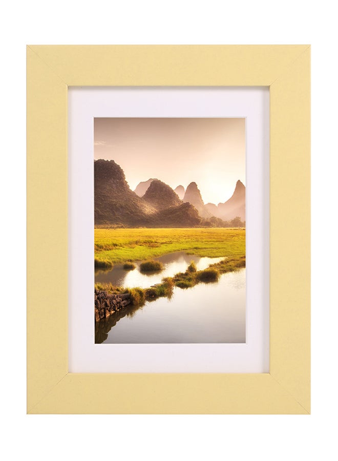 Wooden Photo Frame Yellow 130 x 90mm  - Image 1