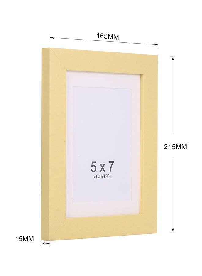 Wooden Photo Frame Yellow 130 x 90mm  - Image 3