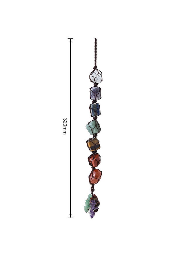 Generic - 7 Chakra Hanging Feng Shui Ornament Natural Stones Car Home Decoration Multicolour - Image 1