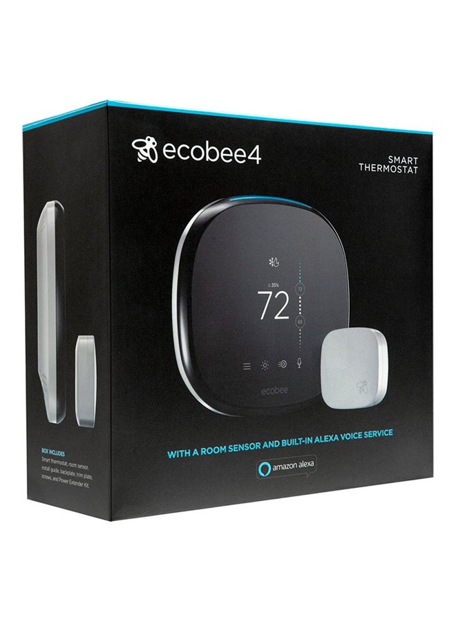 Ecobee 4 Smart Thermostat With Sensor Black 4x1x4inch - Image 3