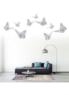 Generic 12-Piece 3D Butterfly Wall Stickers Silver  - Image 3