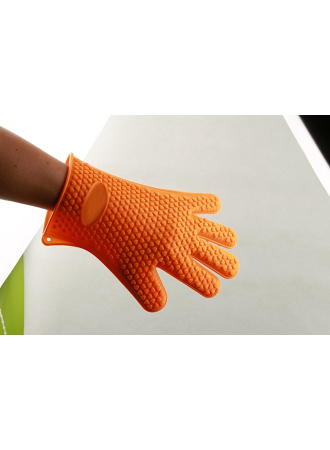 Generic Heat Resistant Silicone Oven Glove Orange 21grams  - Image 3