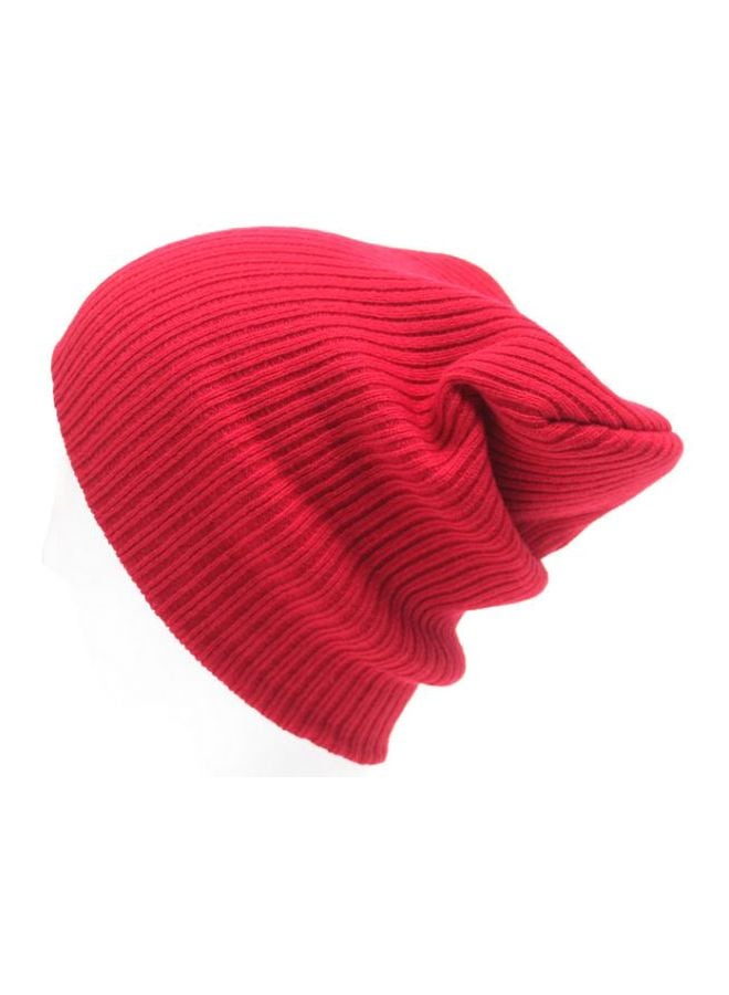 Cotton Casual Beanie Red 