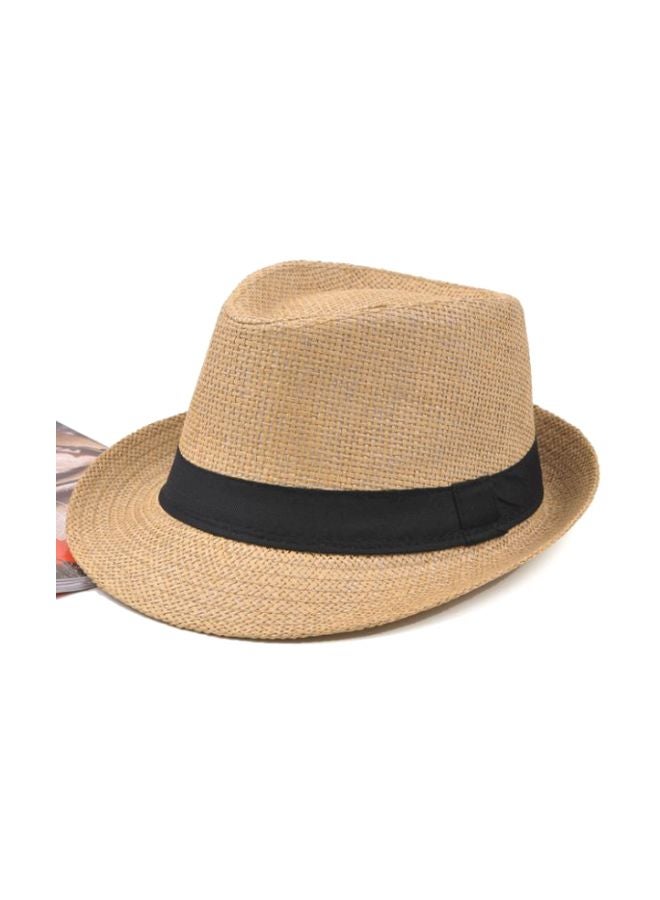 Generic Straw Casual Sun Hat Brown/Black  - Image 3