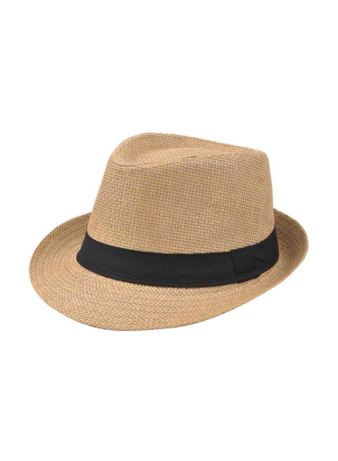 Generic Straw Casual Sun Hat Brown/Black  - Image 1