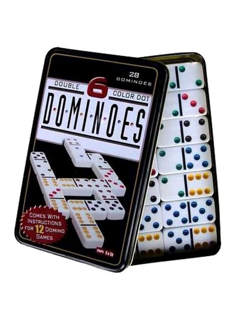Dot Dominoes Game Tin Case