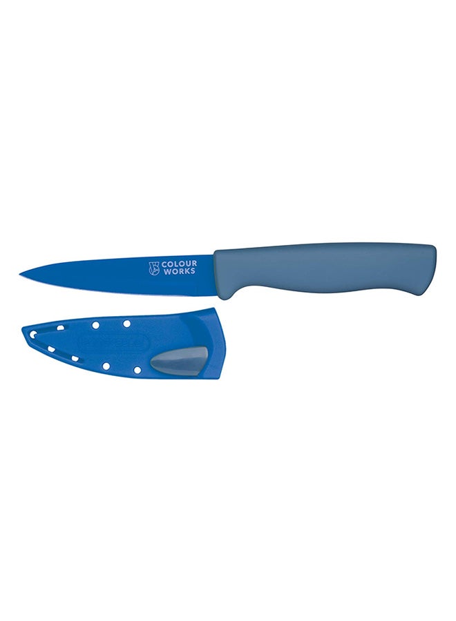 KitchenCraft - Paring Knife With Edgekeeper Technology Sheath Blue 9.5cm - Image 1