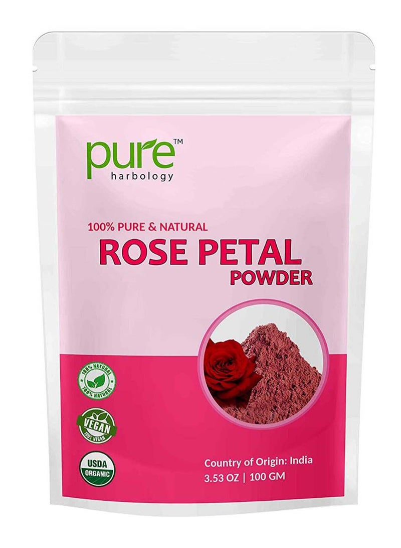 Pure Herbology - Pure And Natural Double Filtered Rose Petal Powder Face Pack 100grams - Image 1