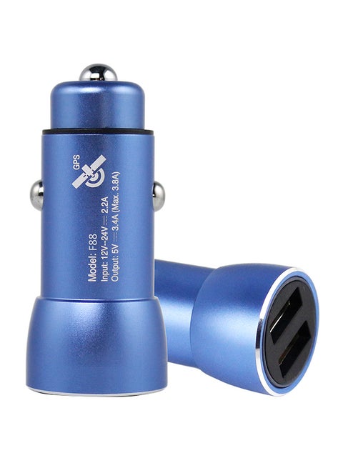 Universal Car Charger With GPS Tracker 5V Blue