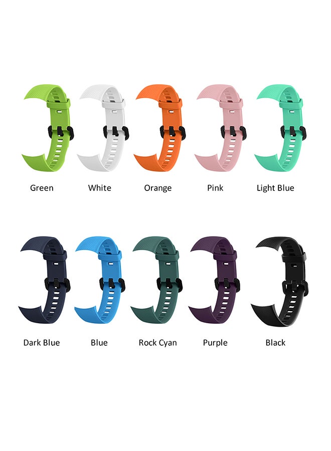 10-Piece Replacement Wrist Band For Honor Band 5 Multicolour - Image 2