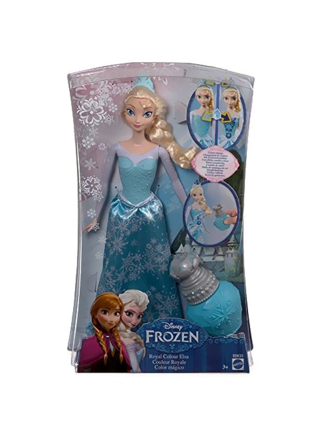Mattel Games - Disney Frozen Royal Color Elsa Doll BDK33 - Image 1